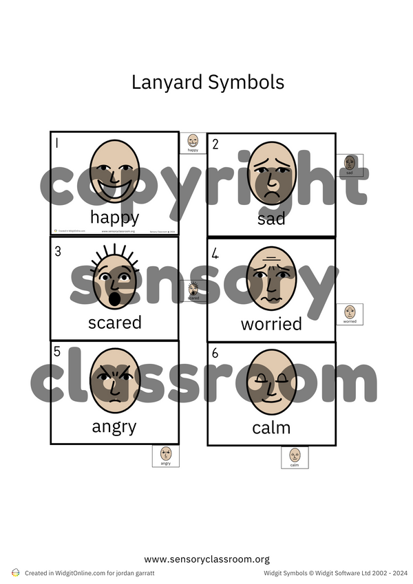 Lanyard Symbols Sets – Sensory Classroom