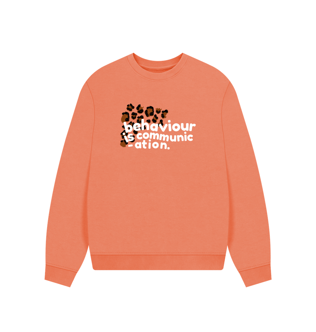 Apricot Behaviour is Communication Women's Oversized Sweater