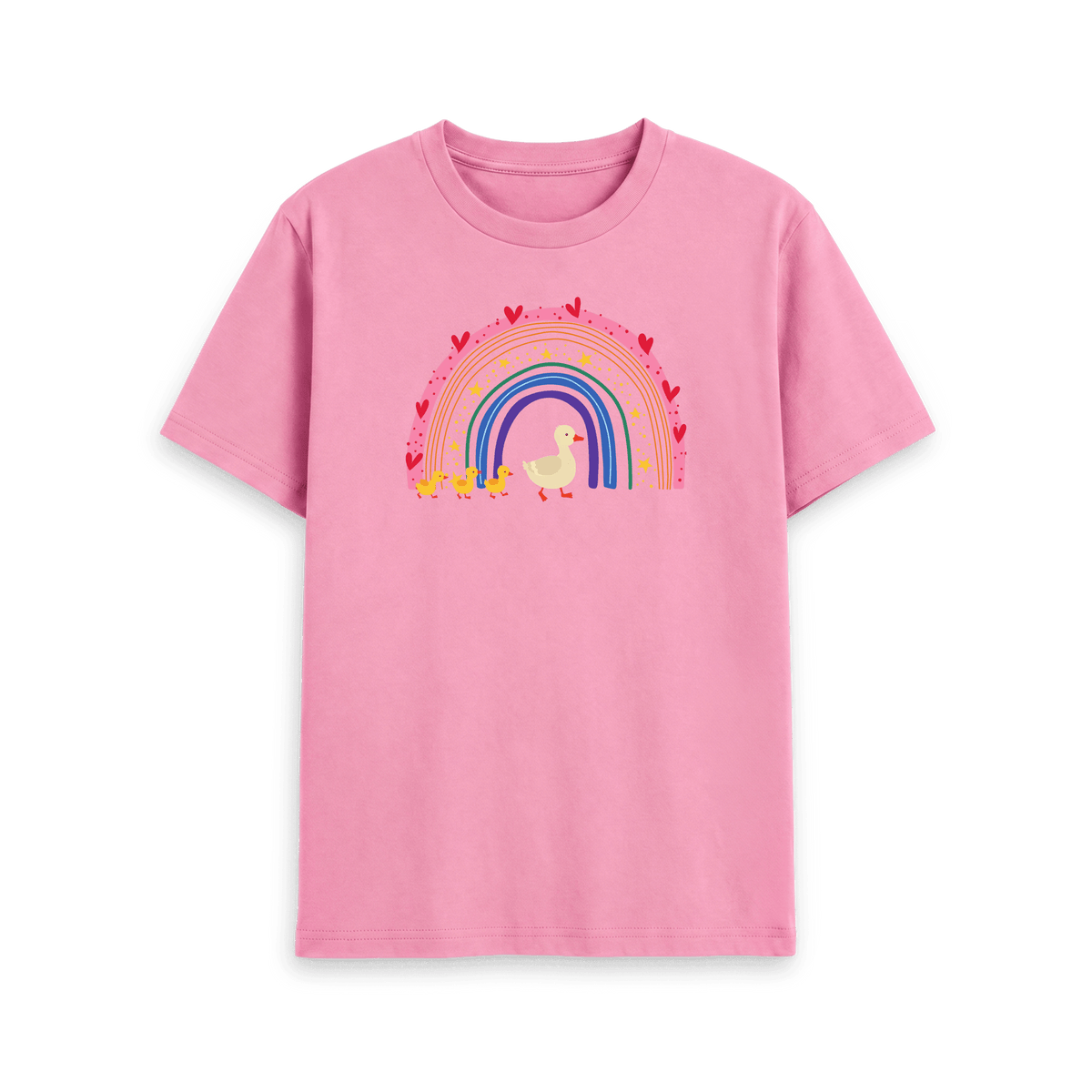 Rose Pink Printed T-shirt Front