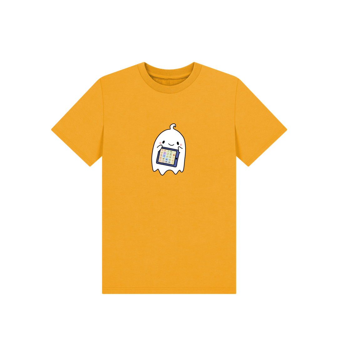 Mustard Printed Kids T-Shirt Front