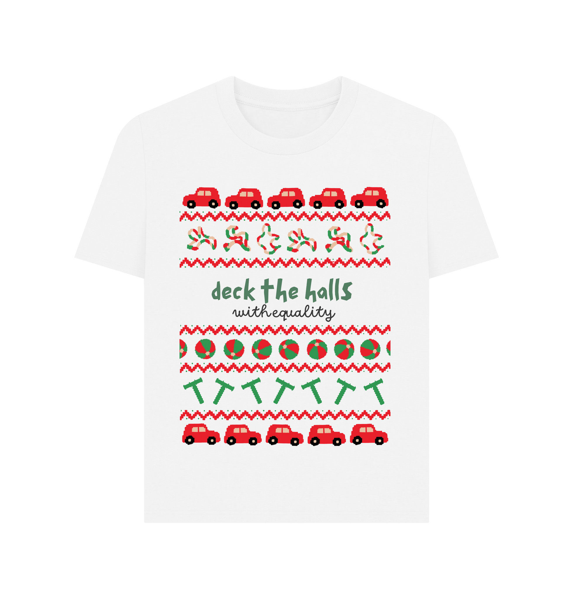 White Printed T-shirt Front