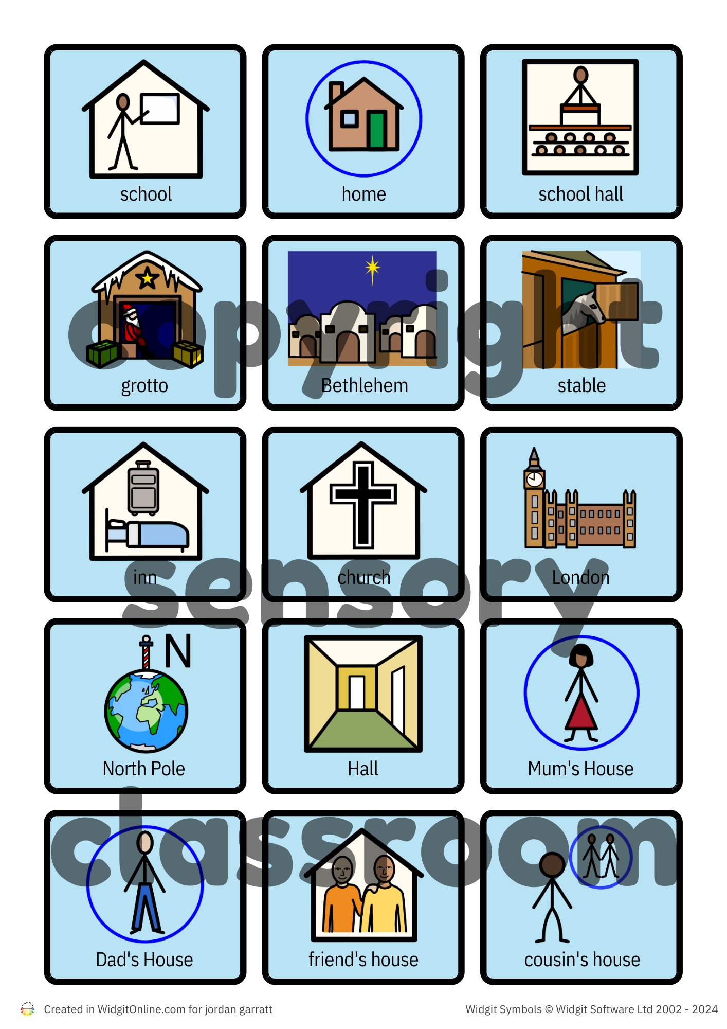 Christmas Symbols (colourful semantics)