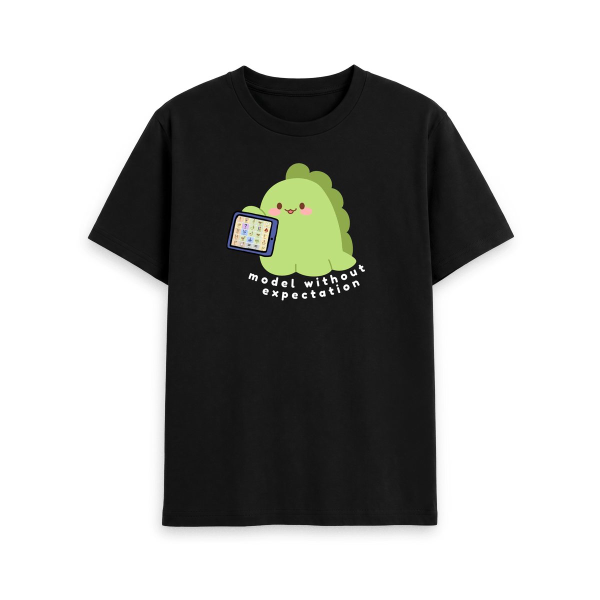 Black Printed T-shirt Front