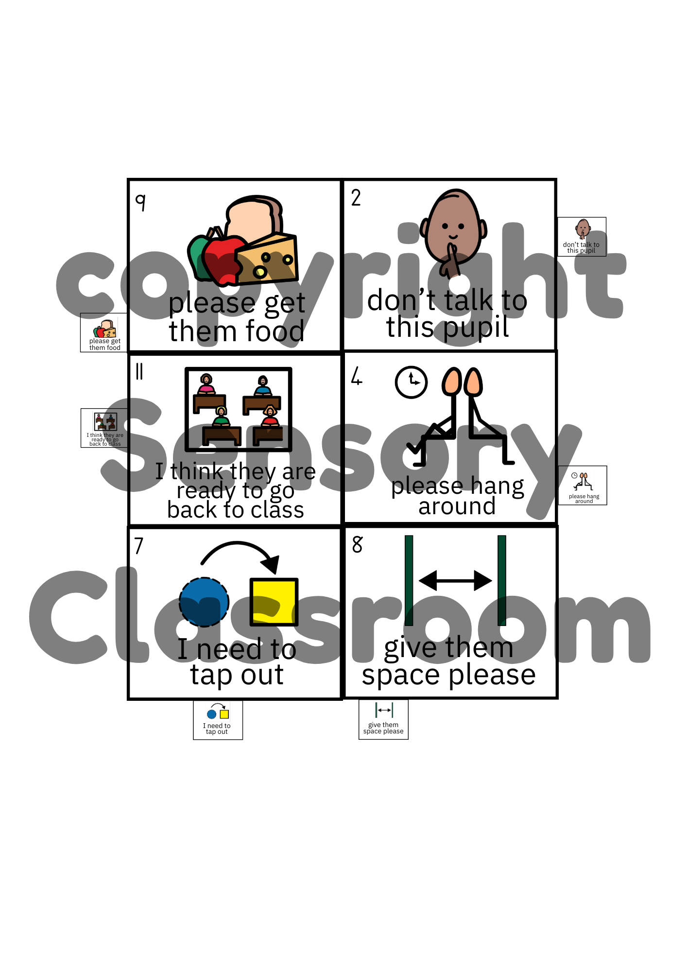 Tabbed Symbols Sets