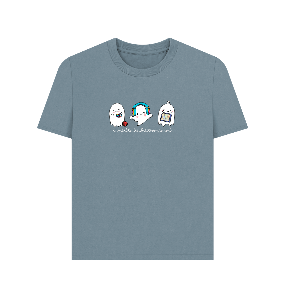 Stone Blue Printed T-shirt Front