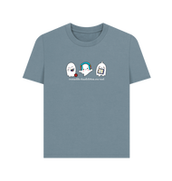 Stone Blue Printed T-shirt Front