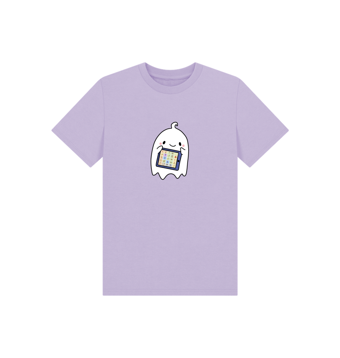 Soft Lilac Printed Kids T-Shirt Front
