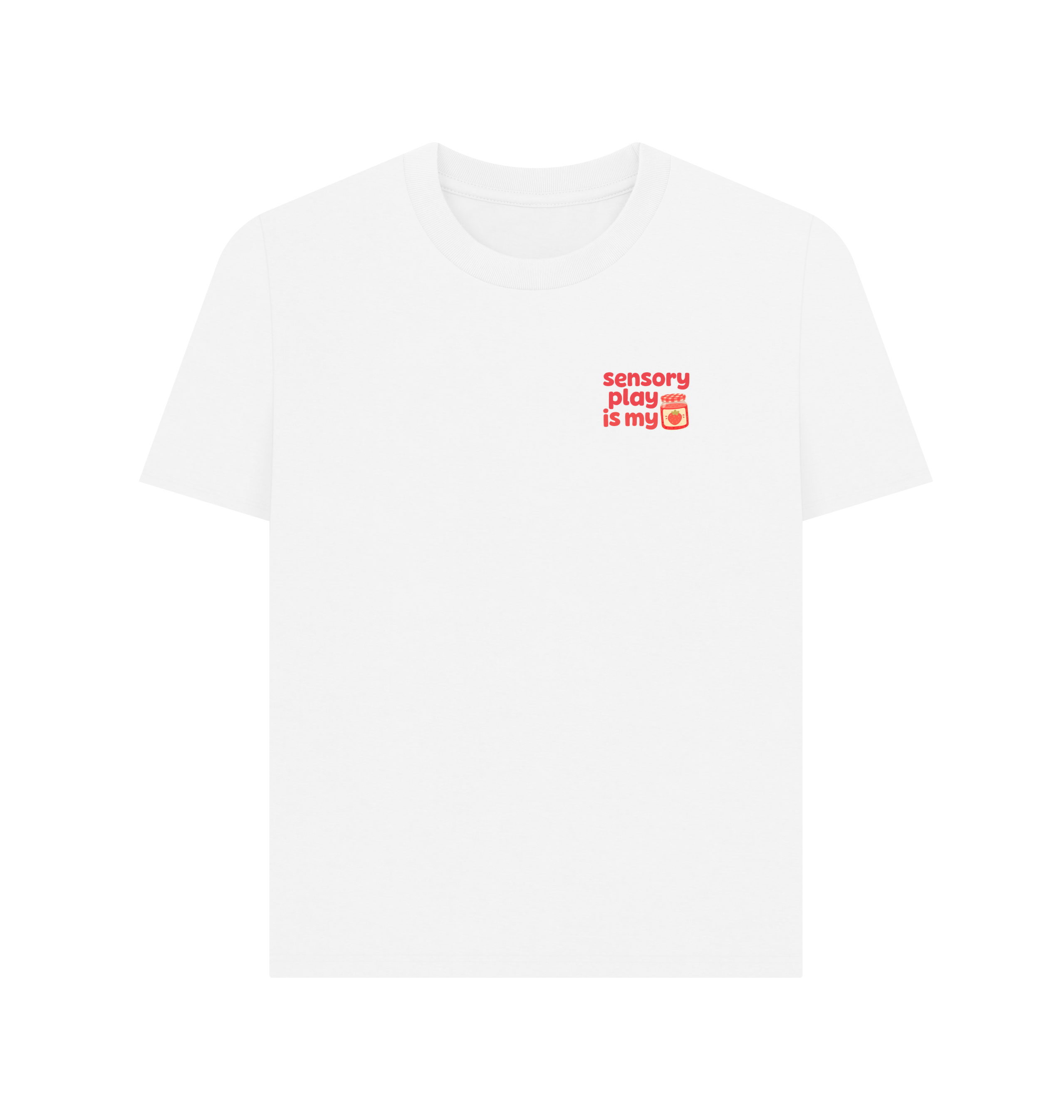White Printed T-shirt Front
