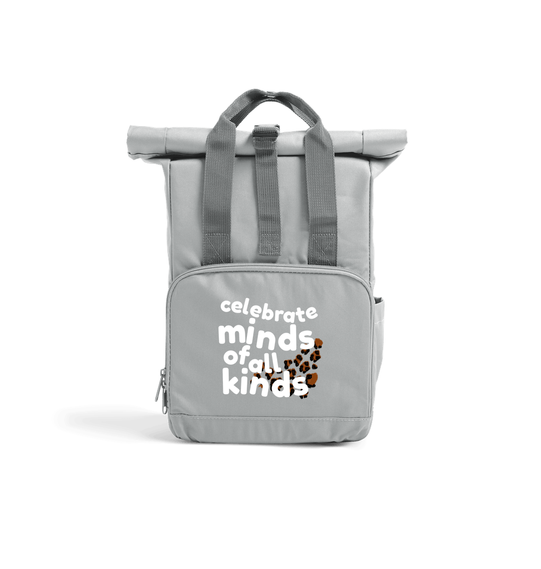 Light Grey Celebrate Minds of all Kinds mini rucksack