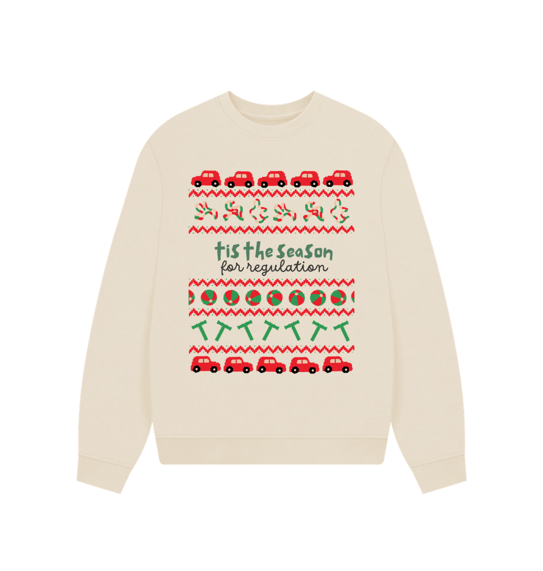 Oat Sensory Tis the Season Women's Oversized Sweater (light)