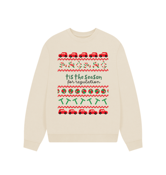 Oat Sensory Tis the Season Women's Oversized Sweater (light)