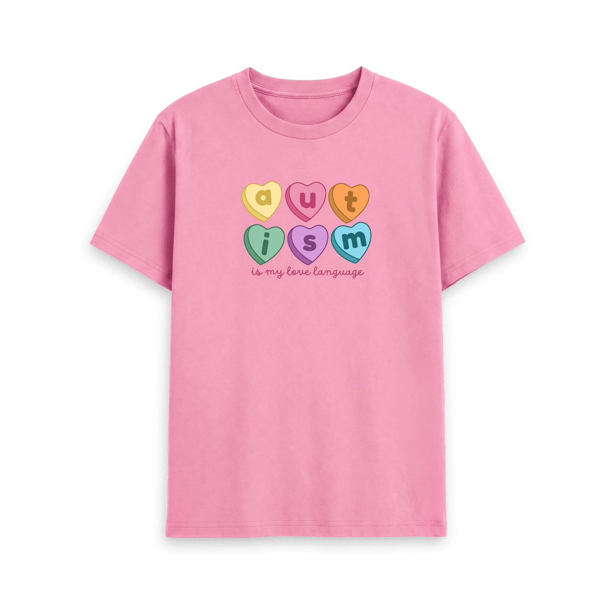 Rose Pink Printed T-shirt Front