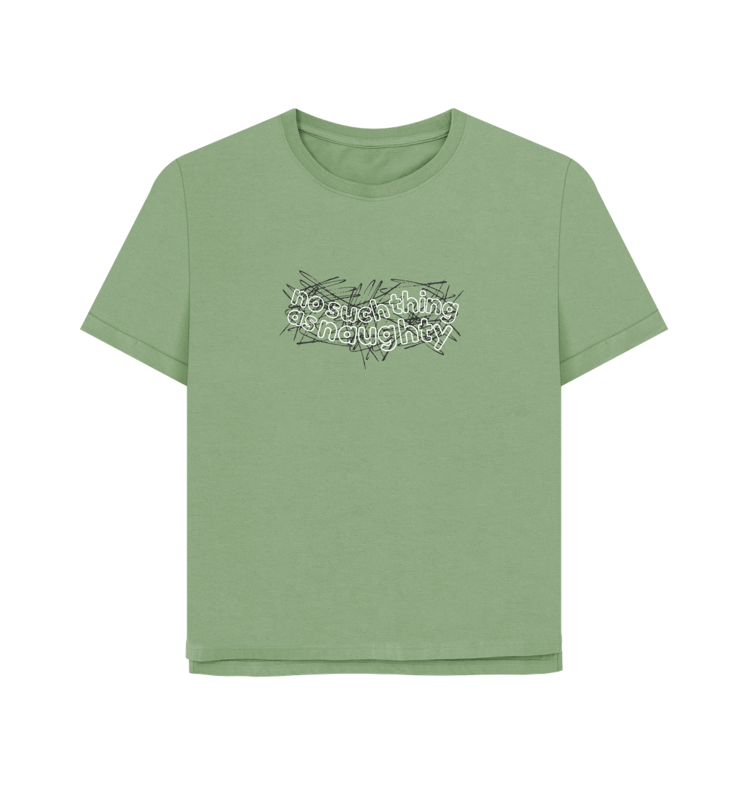 Sage No Such Thing As Naughty Oversized Women's Tee