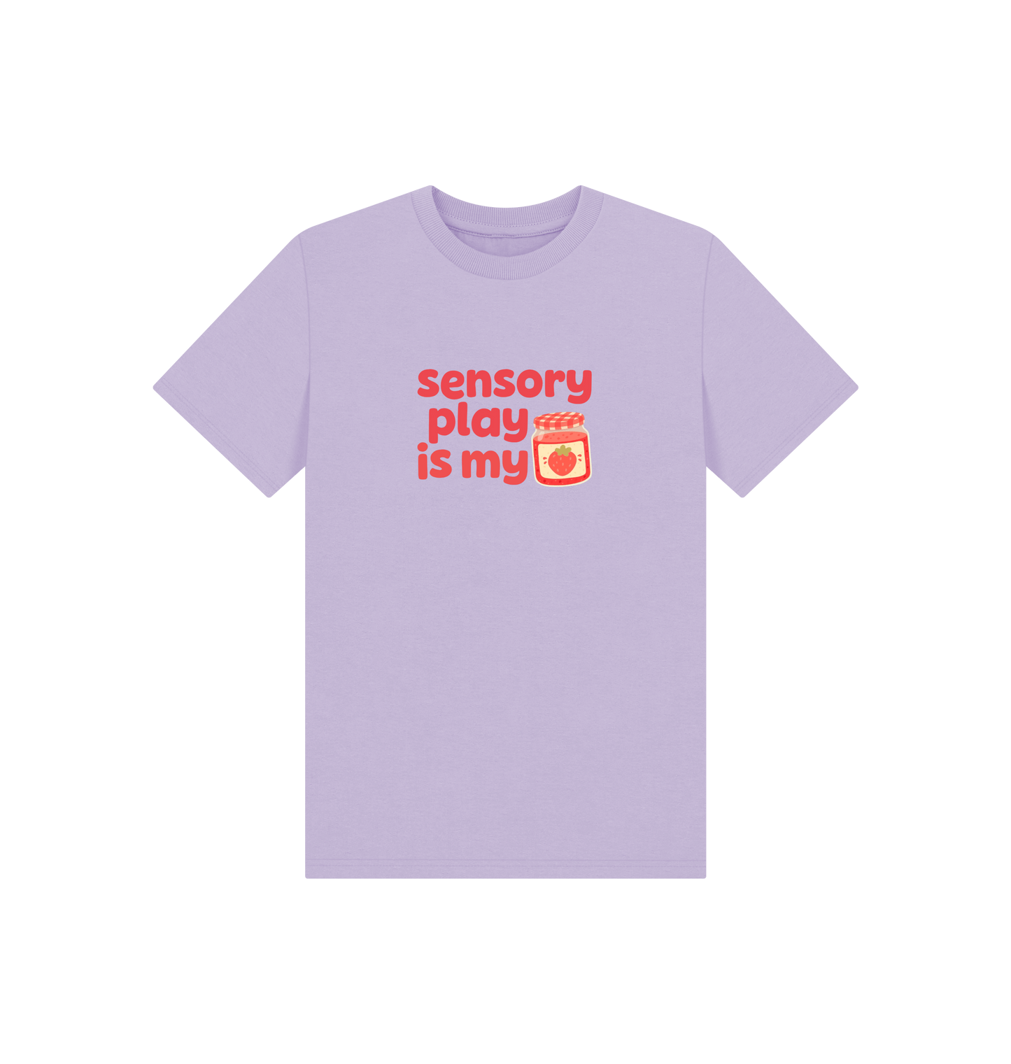 Soft Lilac Printed Kids T-Shirt Front