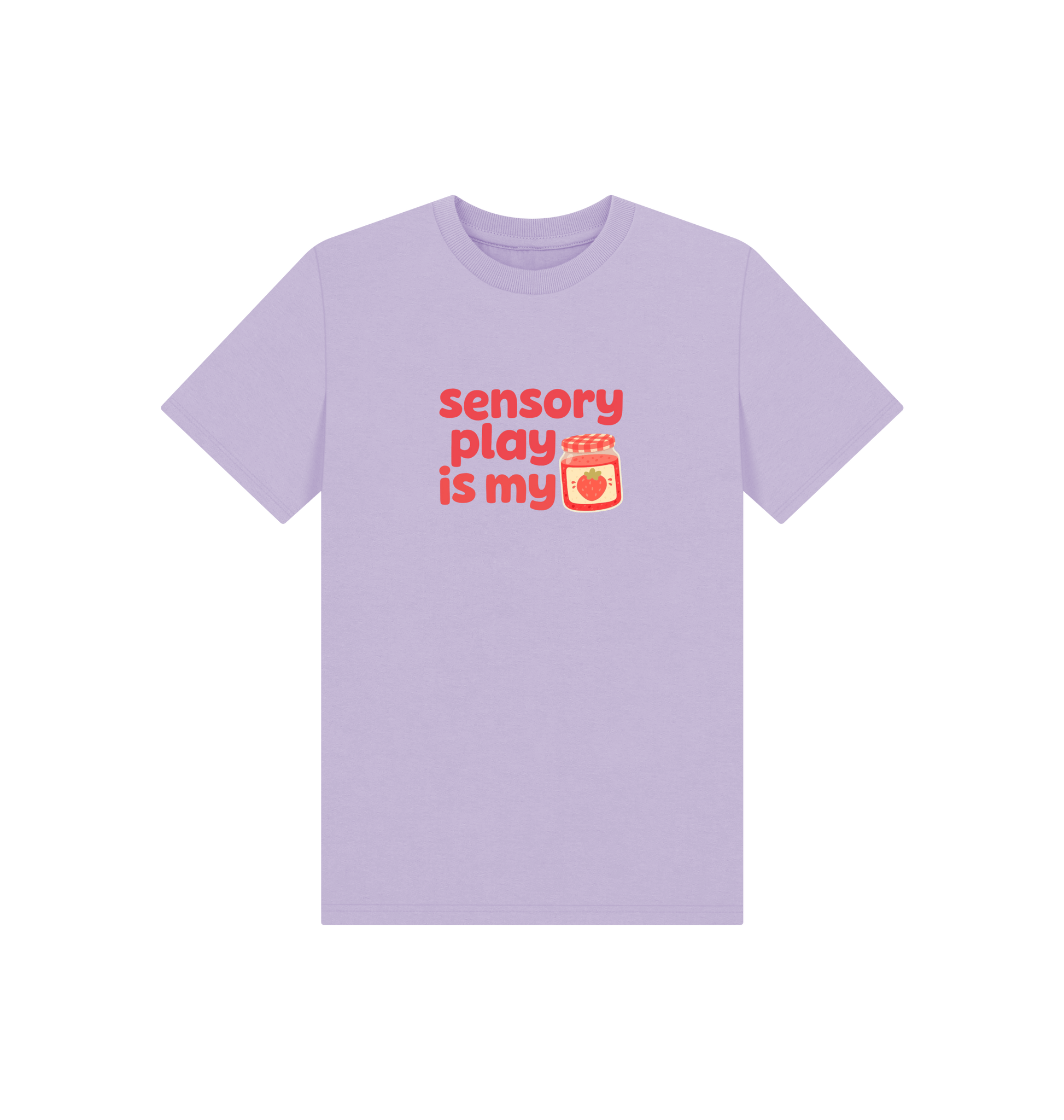 Soft Lilac Printed Kids T-Shirt Front
