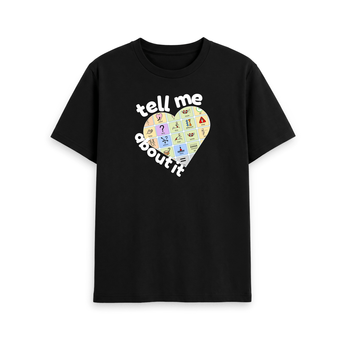 Black Printed T-shirt Front