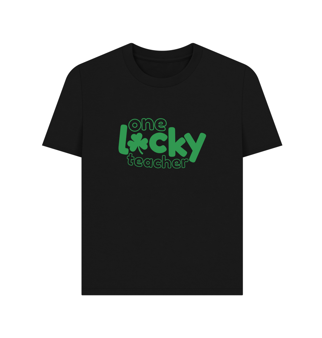 Black St Paddy's Day Lucky Teacher Women's Tee