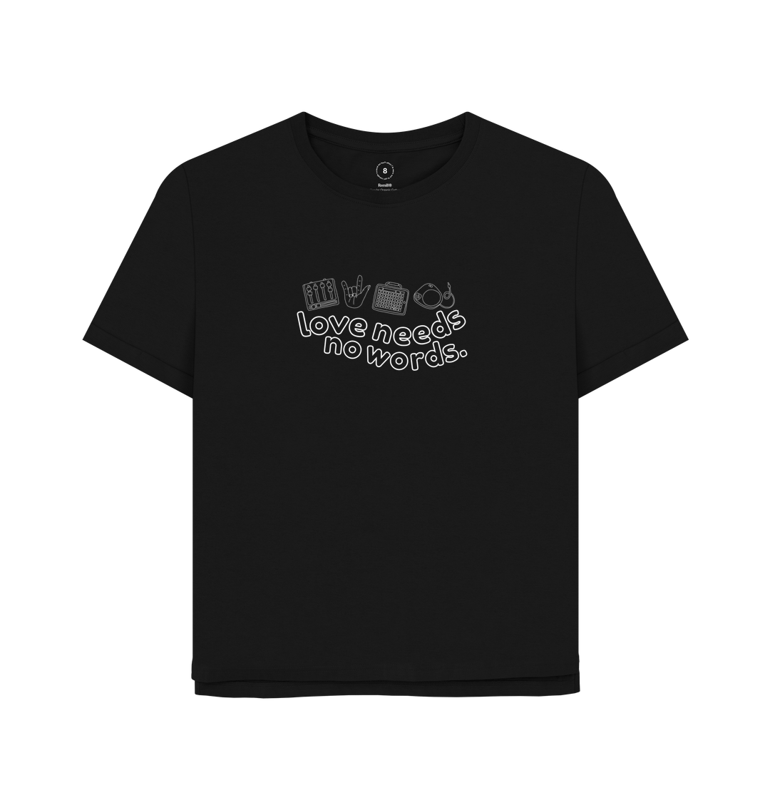 Black Love Needs No Words Oversized Women's Tee