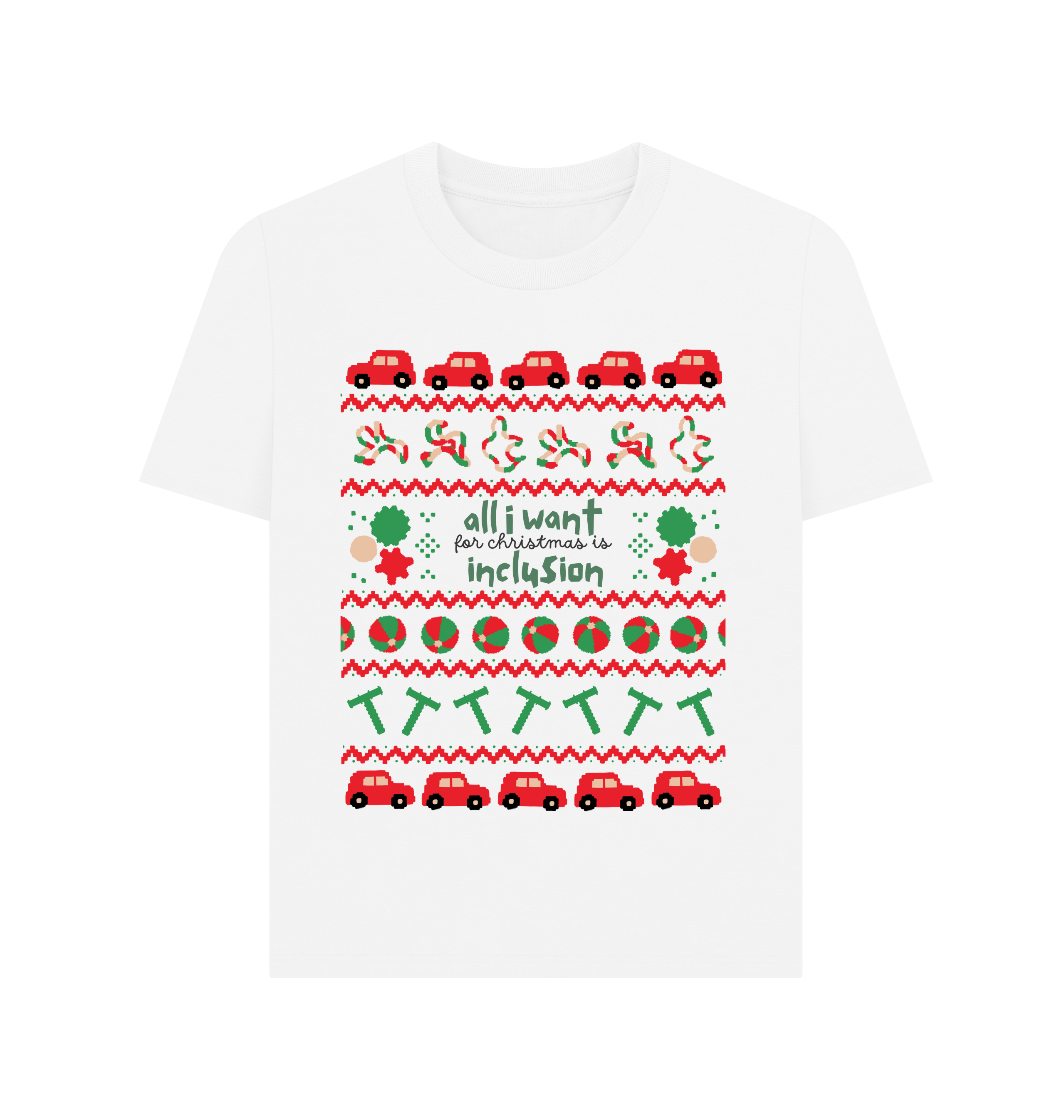 White Printed T-shirt Front