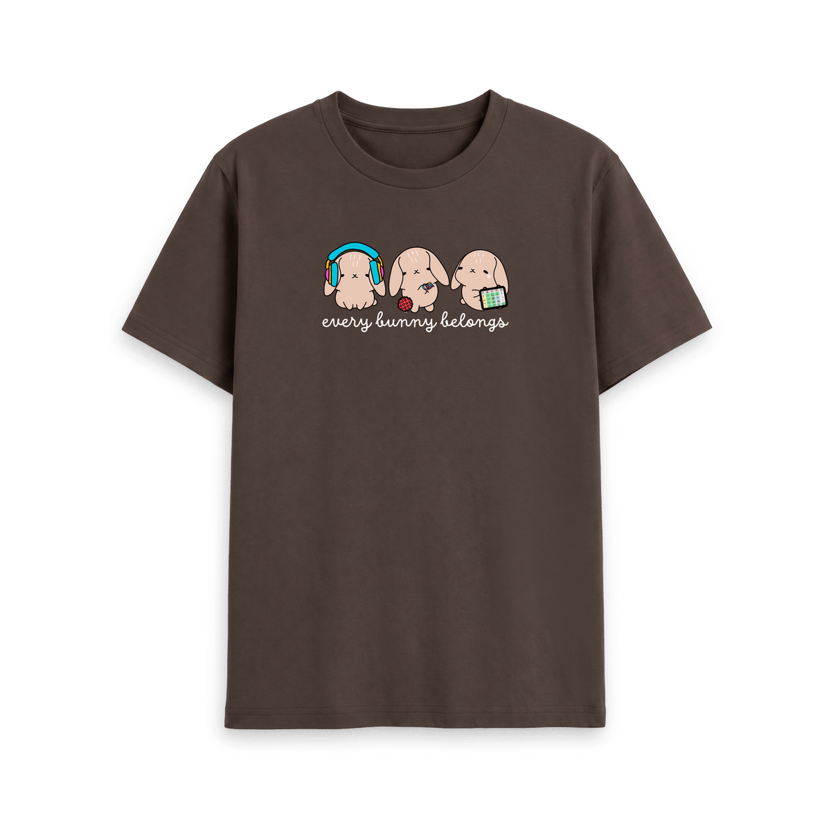 Chocolate Printed T-shirt Front