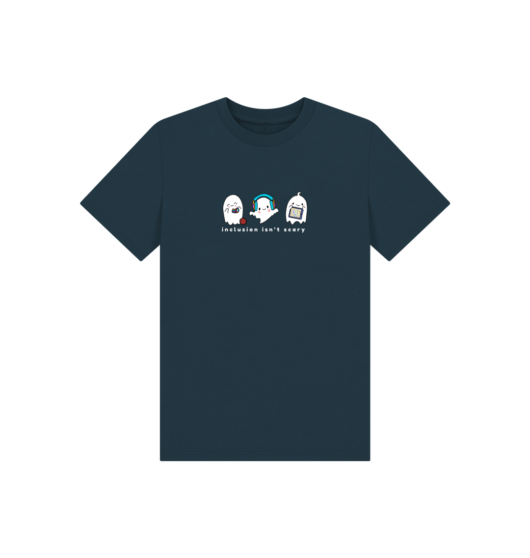 Denim Blue Inclusion Isn't Scary Kid's Tee