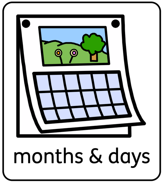 Months of the Year & Days of the Week Symbols