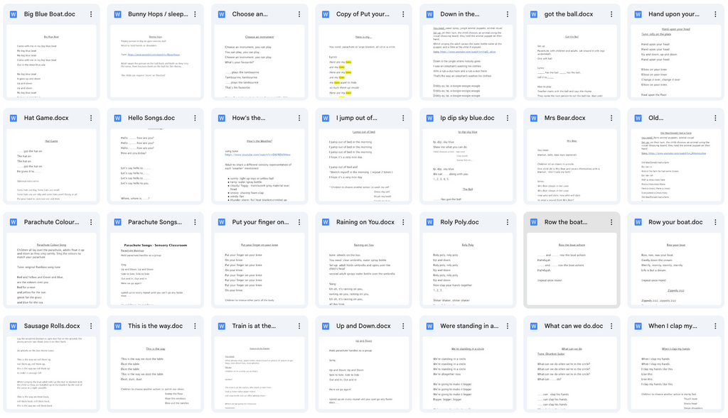 Lycra & Parachute Songs