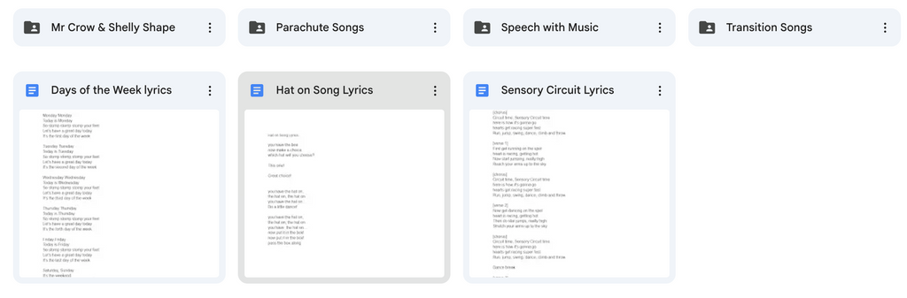 Original Song Resources