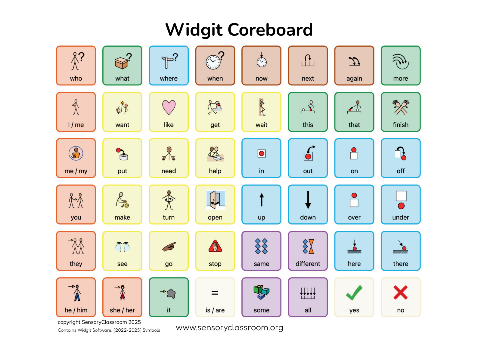 Core Board Library Coreboard Insert – Sensory Classroom
