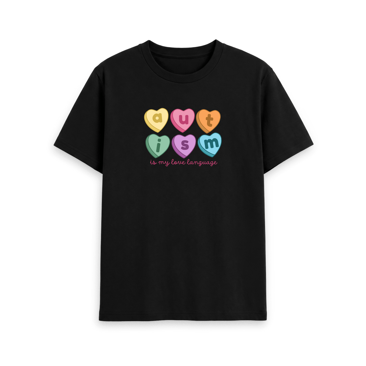 Black Printed T-shirt Front