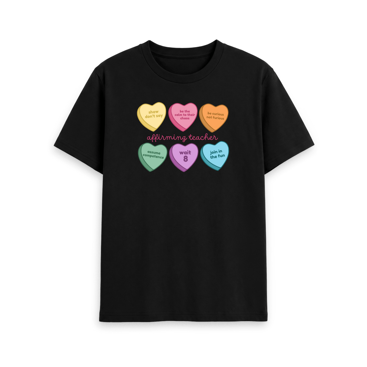 Black Printed T-shirt Front