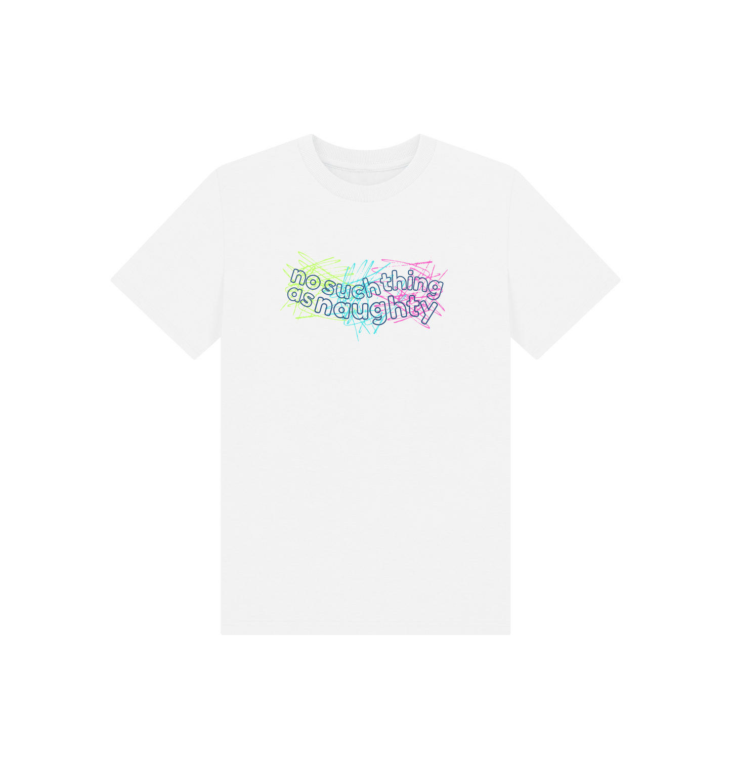 White Printed Kids T-Shirt Front
