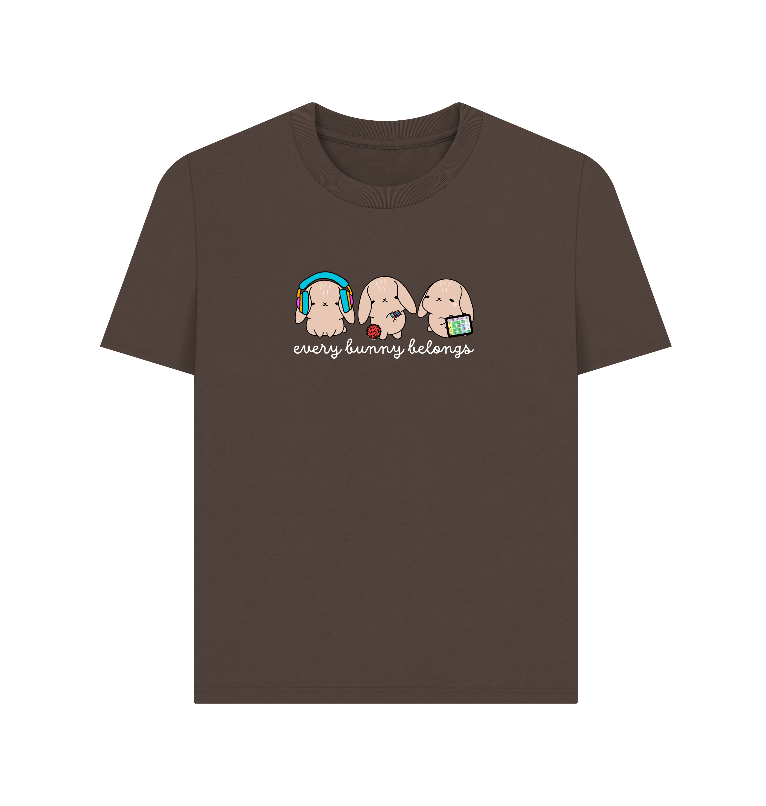 Chocolate Printed T-shirt Front