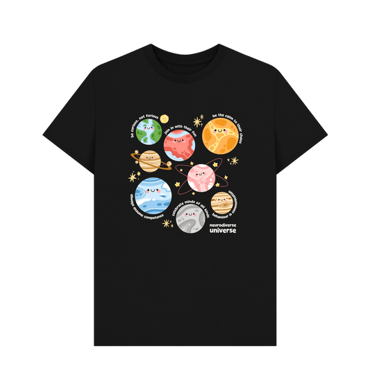 Black Printed T-shirt Front