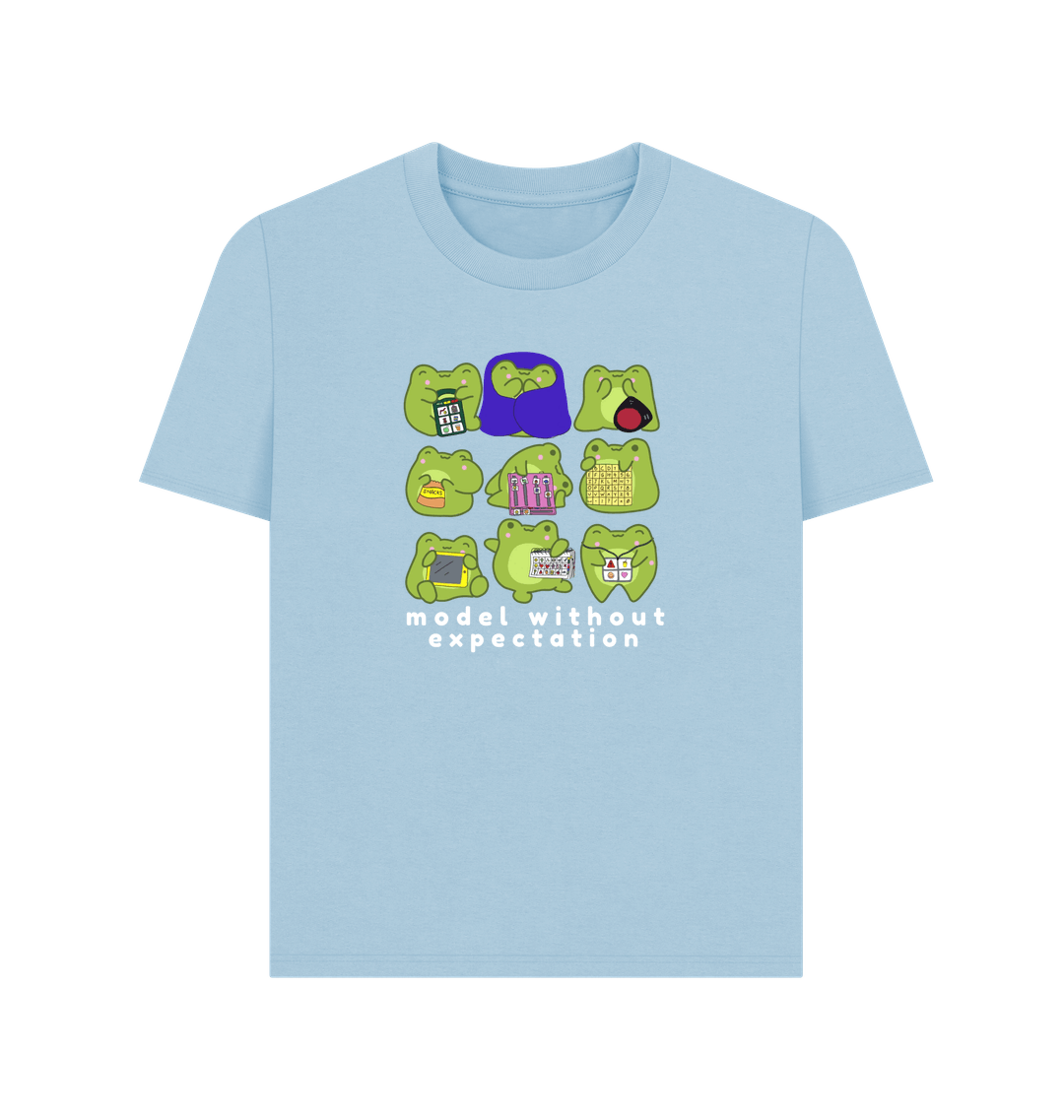 Milky Blue Printed T-shirt