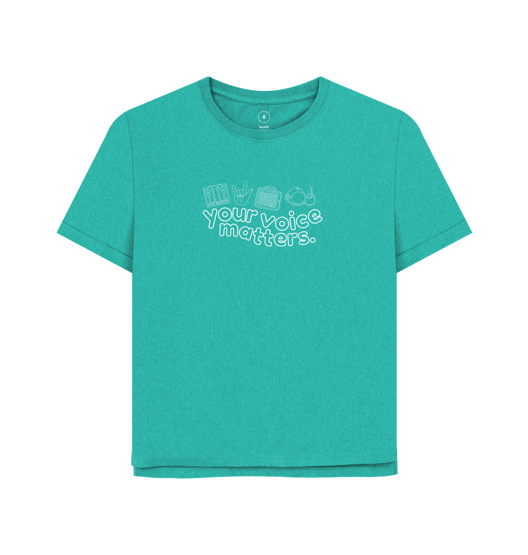 Seagrass Green You Voice Matters Oversized Women's Tee