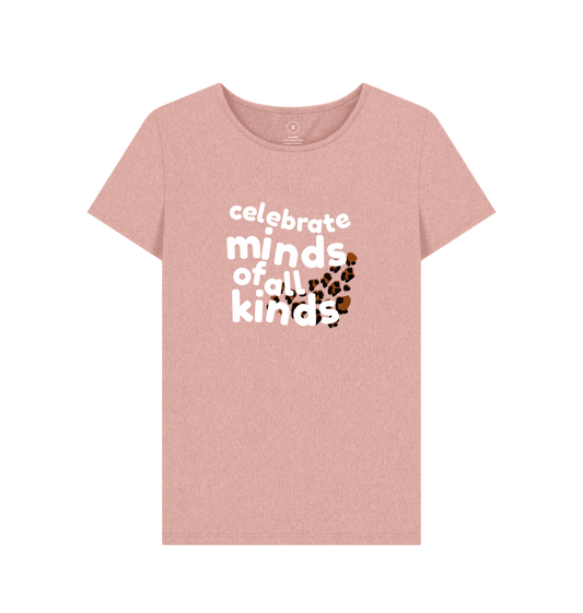 Sunset Pink Celebrate Minds of all Kinds Women's Tee