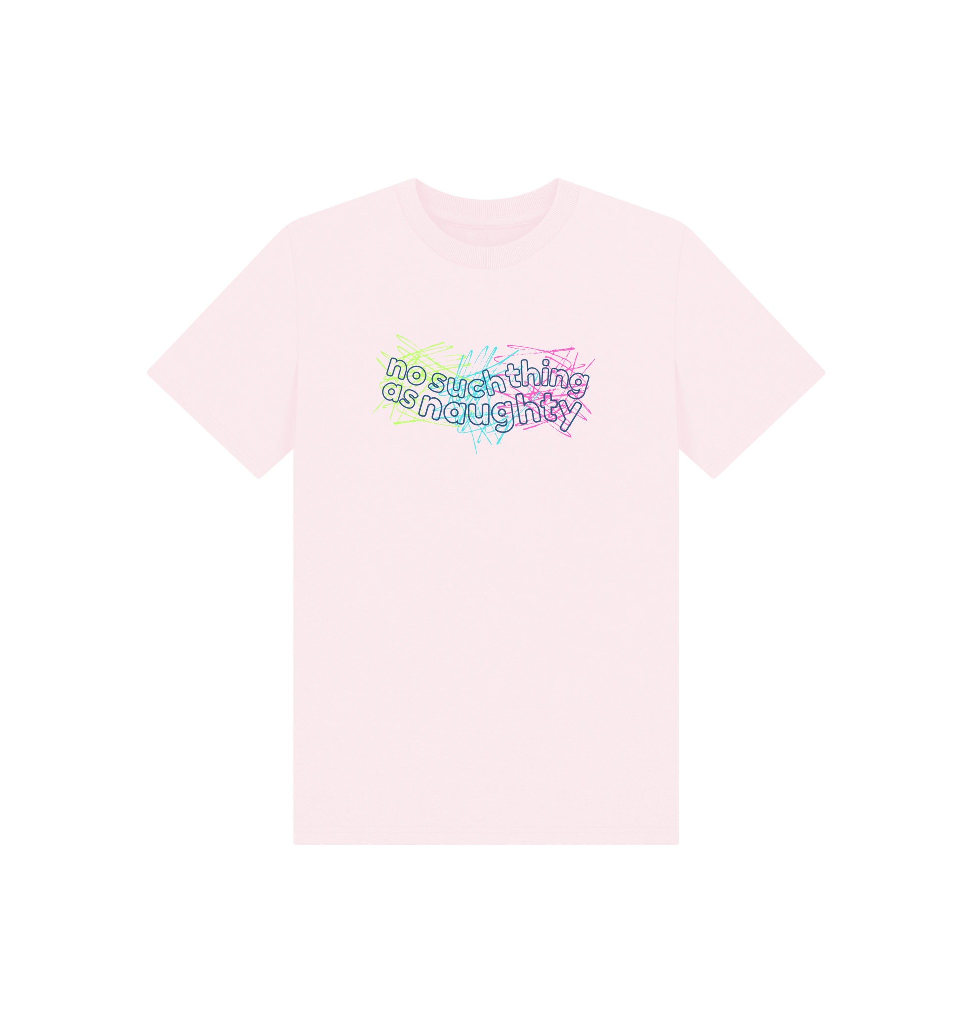 Pink Printed Kids T-Shirt Front