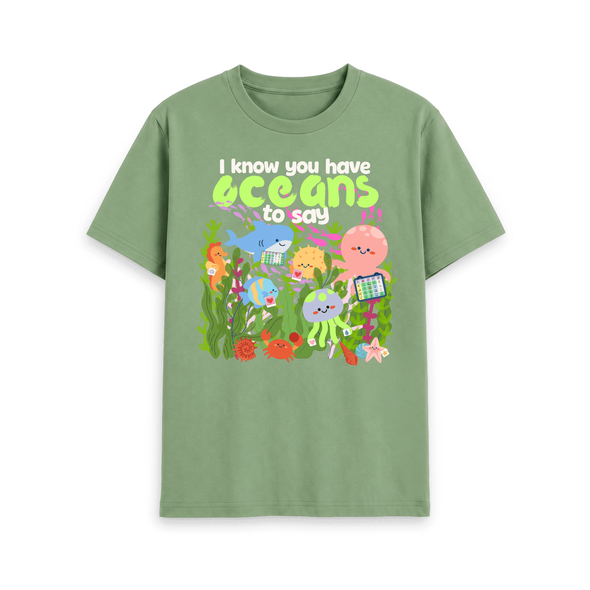 Sage Printed T-shirt Front