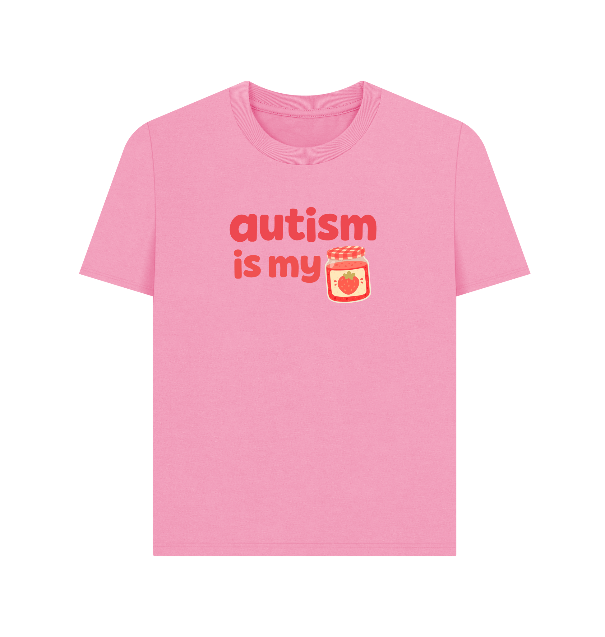 Rose Pink Printed T-shirt Front