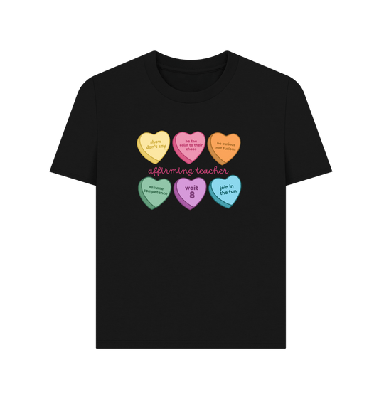 Black Valentines Affirming Teacher Women's Tee