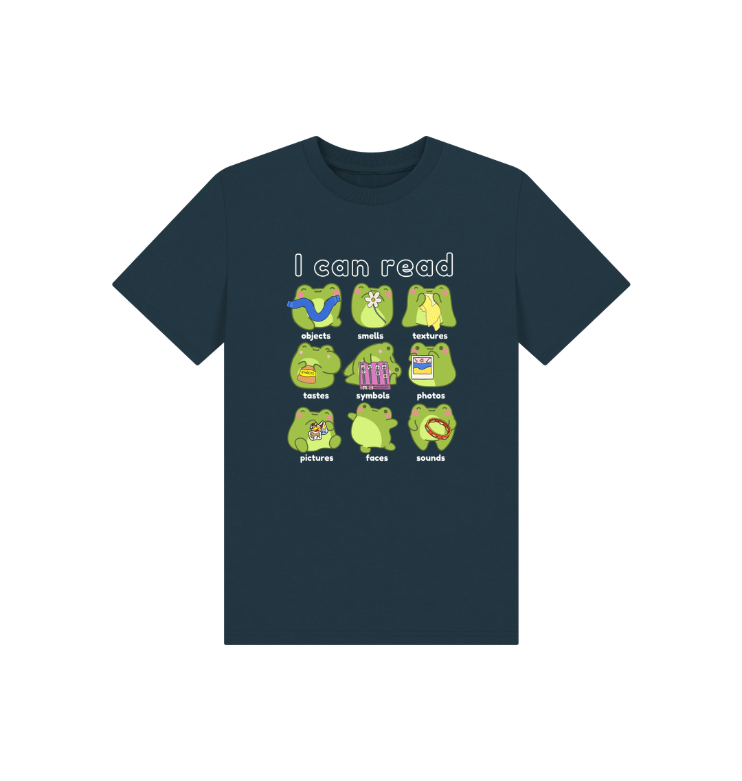 Denim Blue Printed Kids T-Shirt