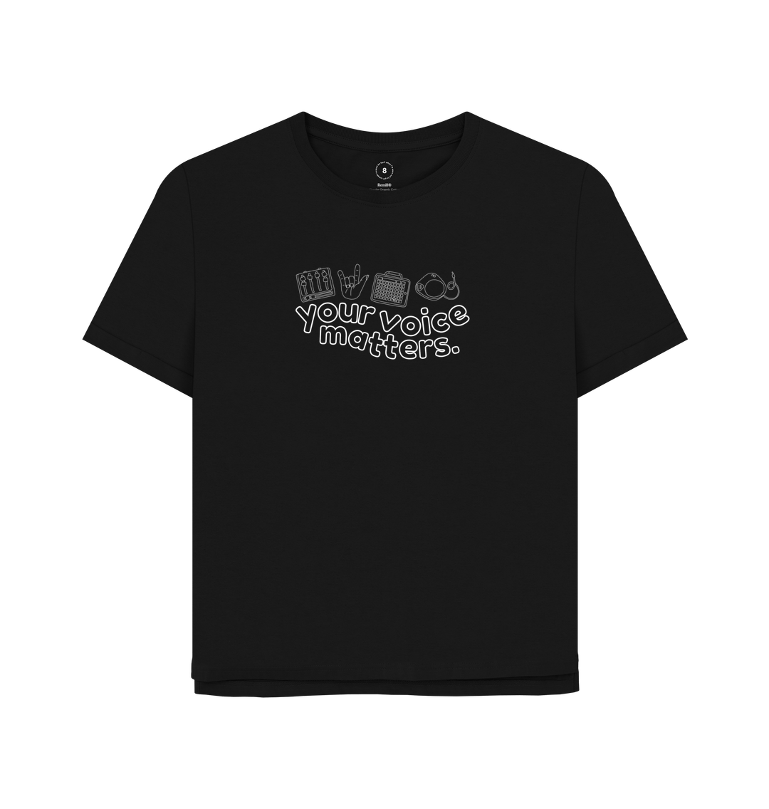 Black You Voice Matters Oversized Women's Tee