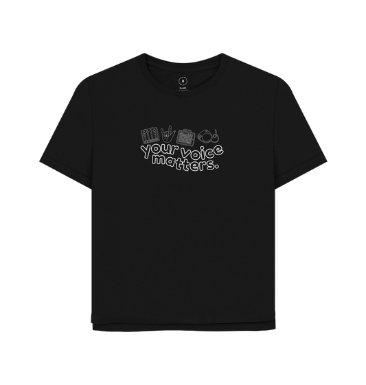 Black You Voice Matters Oversized Women's Tee