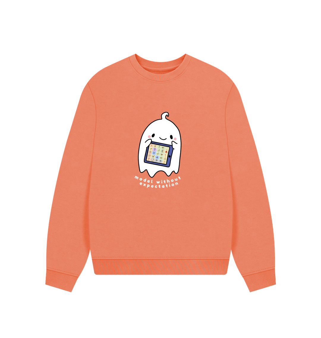 Apricot Printed Sweater Front