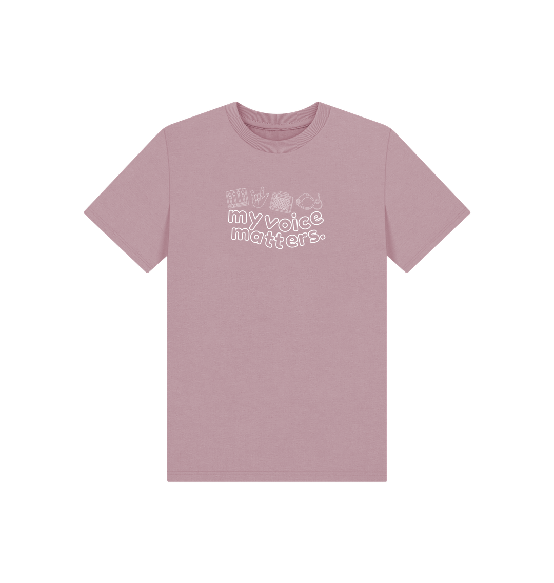 Mauve My Voice Matters Kid's Tee