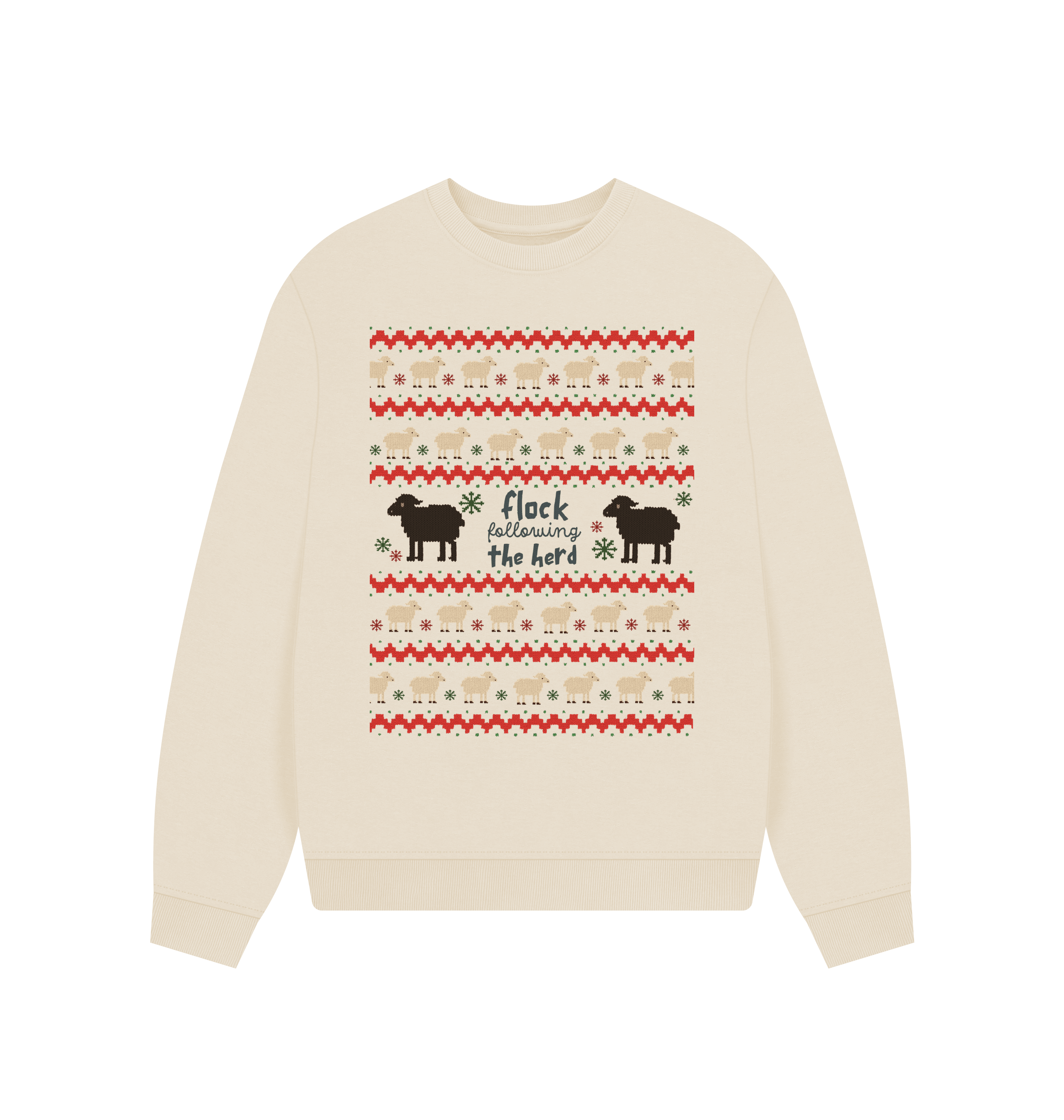 Oat Printed Sweater Front