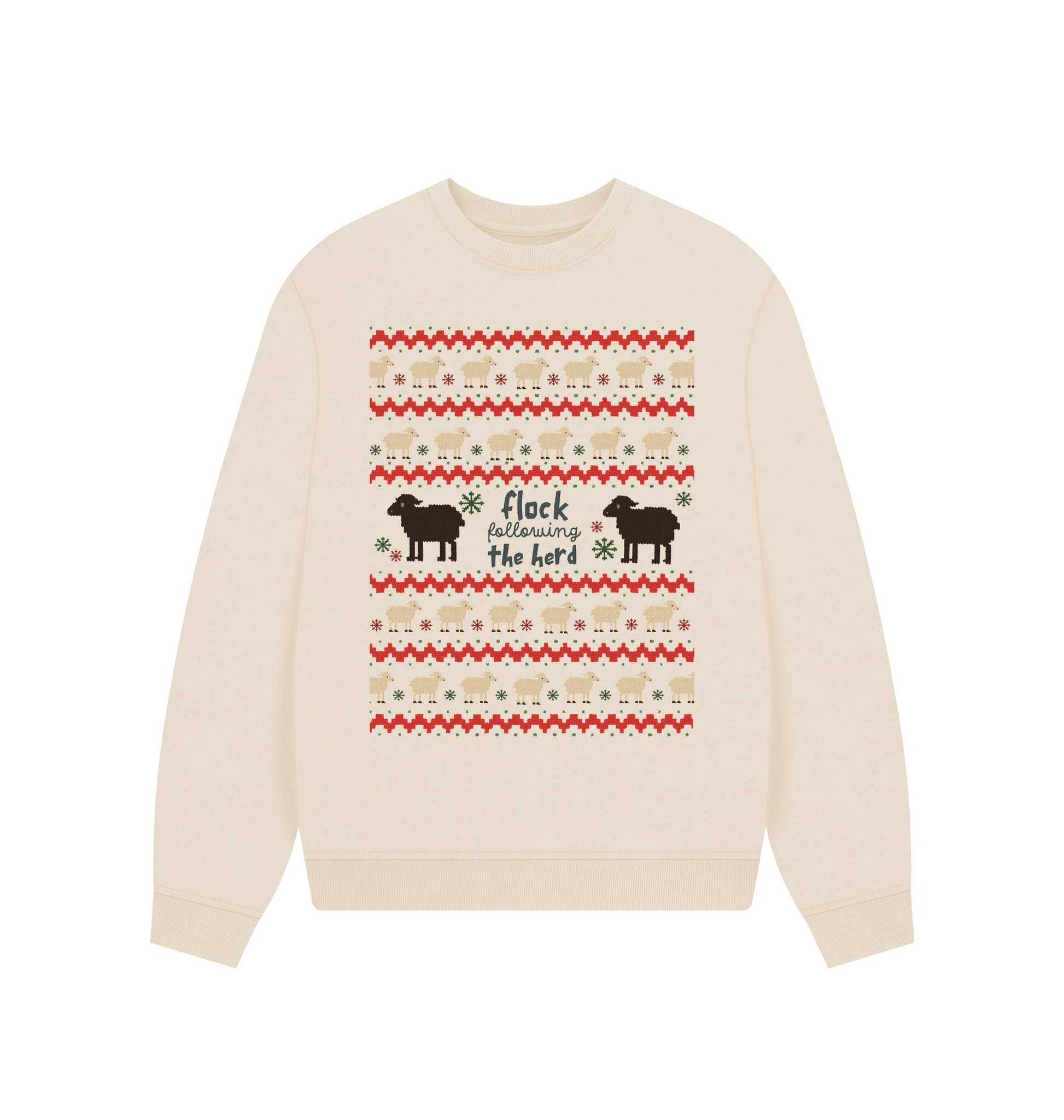 Oat Printed Sweater Front