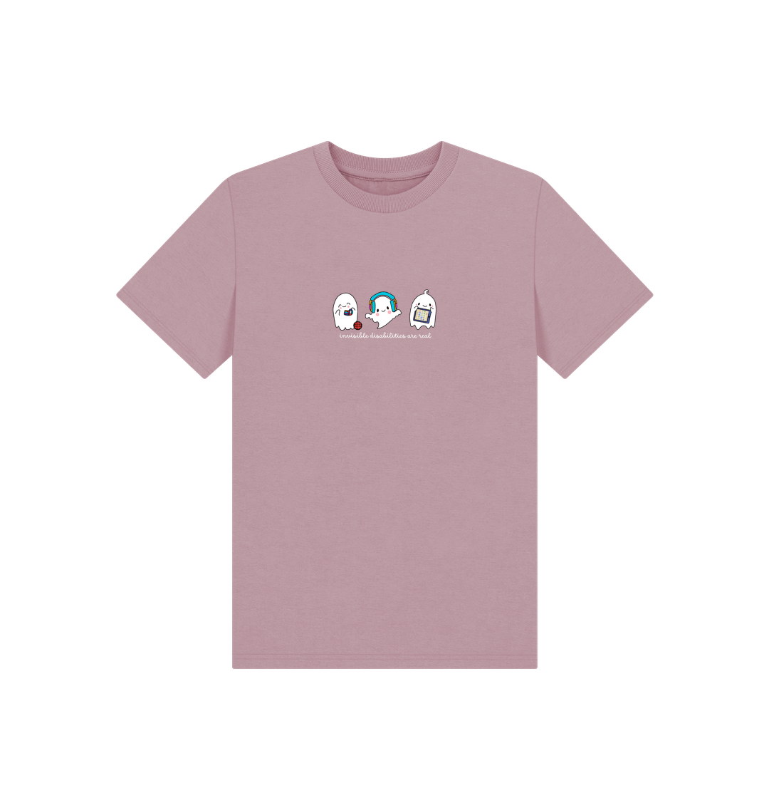 Mauve Printed Kids T-Shirt Front