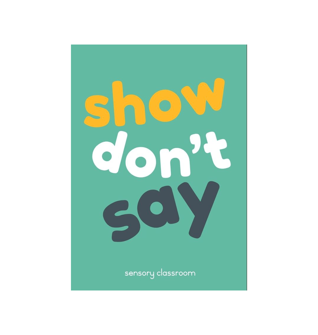 White Show don't Say postcard A6